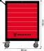 Servante d'atelier 7 tiroirs rouge/noir 680x460x1005mm