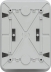 Coffret modulaire vide étanche pour 1 rangée de 4 modules 190x124x119mm