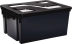 Bac de rangement renforcé gris 50L avec couvercle 560x410x295mm