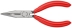 Pince à becs demi-ronds 140mm avec tranchant (Dureté 61HRC) gainage PVC