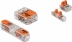 Lot de 5 bornes et 5 conducteurs à levier incliné, 2 entrées rigide et souple, 4mm² WAGO