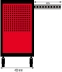 Servante d'atelier 7 tiroirs rouge/noir 675x450x980mm
