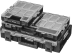 Mallette de rangement COBOX 6 godets 264x364x77mm