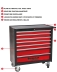 Servante XXL 7 tiroirs 914x458x1008mm