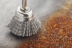 Brosse conique sur tige 6mm fil acier torsadé 70mm - lot de 10 pcs