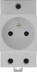 Prise de courant modulaire 2P+T pour tableau électrique