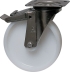 Chape inox moyenne pivotante + frein polyamide D.80mm