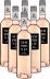Bouteilles de vin rosé 75 cl - lot de 6 pcs
