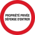Panneau propriété privée/défense d'entrer rigide 300mm