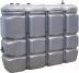 Cuve de stockage gasoil PEHD 2000L double paroi