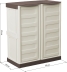 Armoire PVC 2 portes et 1 étagère 700x390x855mm