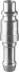 Raccord rapide mâle passage d'air 8mm pour tuyau de 10mm