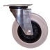 Chape zinguée moyenne pivotante nylon + caoutchouc D.125mm