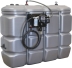 Cuve de stockage gasoil PEHD 2000L double paroi avec station à gasoil 230V 56 l/min et pistolet automatique/compteur/filtre