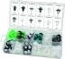 Clips de fixation en PVC - pour panneau de porte Mercedes - présentoir de 6 coffrets de 96 pcs
