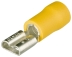 Cosses plates femelles isolées jaune 6,3x0,8mm / 4-6mm² - lot de 100pcs