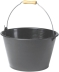 Seau plastique 16L à vendange gradué poignée bois 385mm