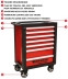 Servante d'atelier 7 tiroirs avec plan de travail en ABS 770x460x970mm