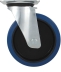 Roulette zinguée jante nylon pivotante 125mm 150kg