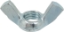 Ecrou à ailettes/papillon zingué blanc M6 - boîte de 200 pcs