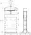 Presse d'atelier manuelle 20T bâti boulonné