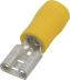 Cosse plate femelle isolée jaune 6,3X0.8mm - lot de 50 pcs