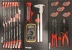 Servante d'atelier 7 tiroirs composée de 172 outils - modules carbone