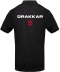 Polo noir taille XXXL homme - Drakkar logo rouge
