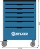 Servante d'atelier 6 tiroirs bleu/gris 677x451x964mm