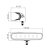 Phare de travail rectangle LED 10/30V 18W 1200 lumens faisceau large - blister