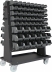 Etagère sur roulettes avec 126 boîtes à bec 1100x700x1430mm