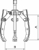 Extracteur 3 griffes 270mm 7T auto centrant