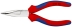Pince à bec demi-rond 160mm coudé avec tranchant chromée