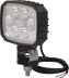 Phare de travail rectangle LED 10/30V 12W 1500 lumens boîtier carbone avec interrupteur
