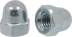 Ecrou borgne zingué blanc M10 DIN 1587 - boîte de 200 pcs