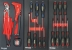 Servante d'atelier 7 tiroirs composée de 235 outils - modules finition carbone