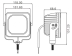 Phare de travail carré LED 10/30V 40W 2800 lumens faisceau longue portée