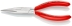 Pince à bec longue demi-rond 140mm gainage PVC chromée