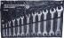 Clés plates à fourche de 6x7mm à 30x32mm - pochette de 12 pcs