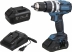Lot de 1 élagueuse sur batterie 20V, guide 10cm et 1 perceuse visseuse 20V 65Nm, 2 batteries Li-ion 4Ah et 2Ah