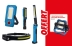 Lot éclairage lampe stylo LED - baladeuse - lampe de poche et frontale - projecteur