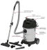 Aspirateur eau et poussière 30L 230V 1200W cuve inox/prise électroportatif/2 roues fixes/décolmatage/souffleur
