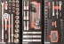 Servante d'atelier 8 tiroirs composée de 248 outils - modules finition métal