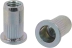 Insert/rivet ouvert acier à tête plate M6 de 0,5 à 3mm - 250 pcs