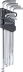 Clés mâles coudées hexagonales extra longues de 1,5 à 10mm - étui pivotant de 10 pcs