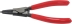 Pince droite 135mm pour circlips extérieur 10/25mm gainée - carte