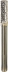 Fraise métallique cylindrique sur tige 6mm