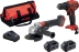 Pack 20V perceuse visseuse 40Nm-meuleuse 125mm-2 batteries Li-ion 5Ah - sac de transport