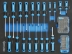 Servante d'atelier 7 tiroirs composée de 247 outils - modules mousses