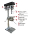 Perceuse sur colonne 400V 750W 1,76m CM3 166kg avec étau réversible